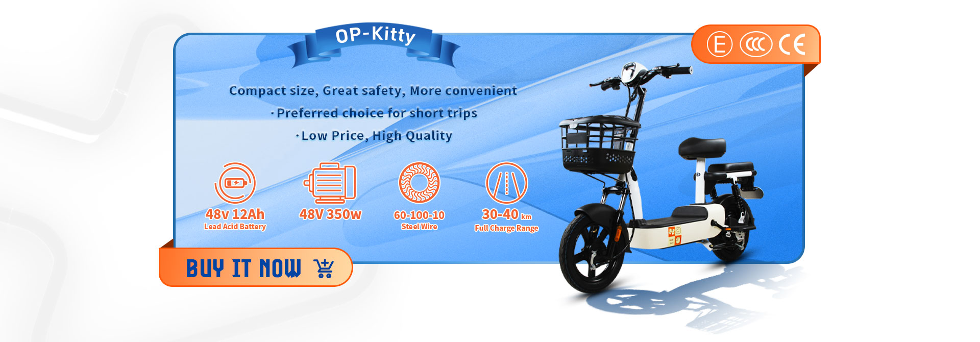 Cyclemix Electric Moped Motorcycle Bicycle Bike Scooter Hot Selling Models OP-Kitty