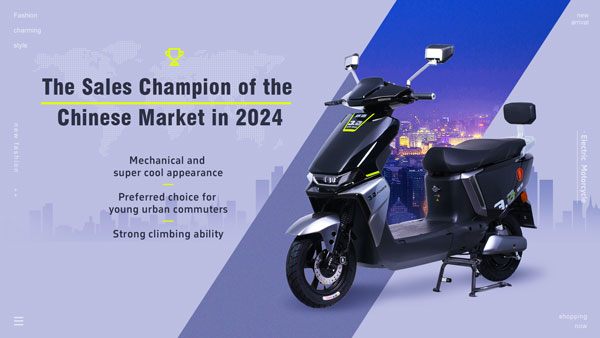 Electric Moped Motorcycle Scooter 2000W 72V20A32A 45kmH(EEC Certification)(Model YW-06) news7.29