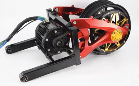Electric motorcycle Mid mounted motor