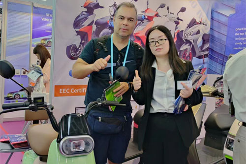 Our electric bicycle GB-21 is popular at the 2023 Autumn Canton Fair Motorcycle Exhibition